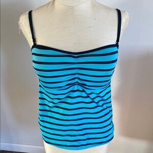 Blue Swim Top with Adjustable or Removable straps